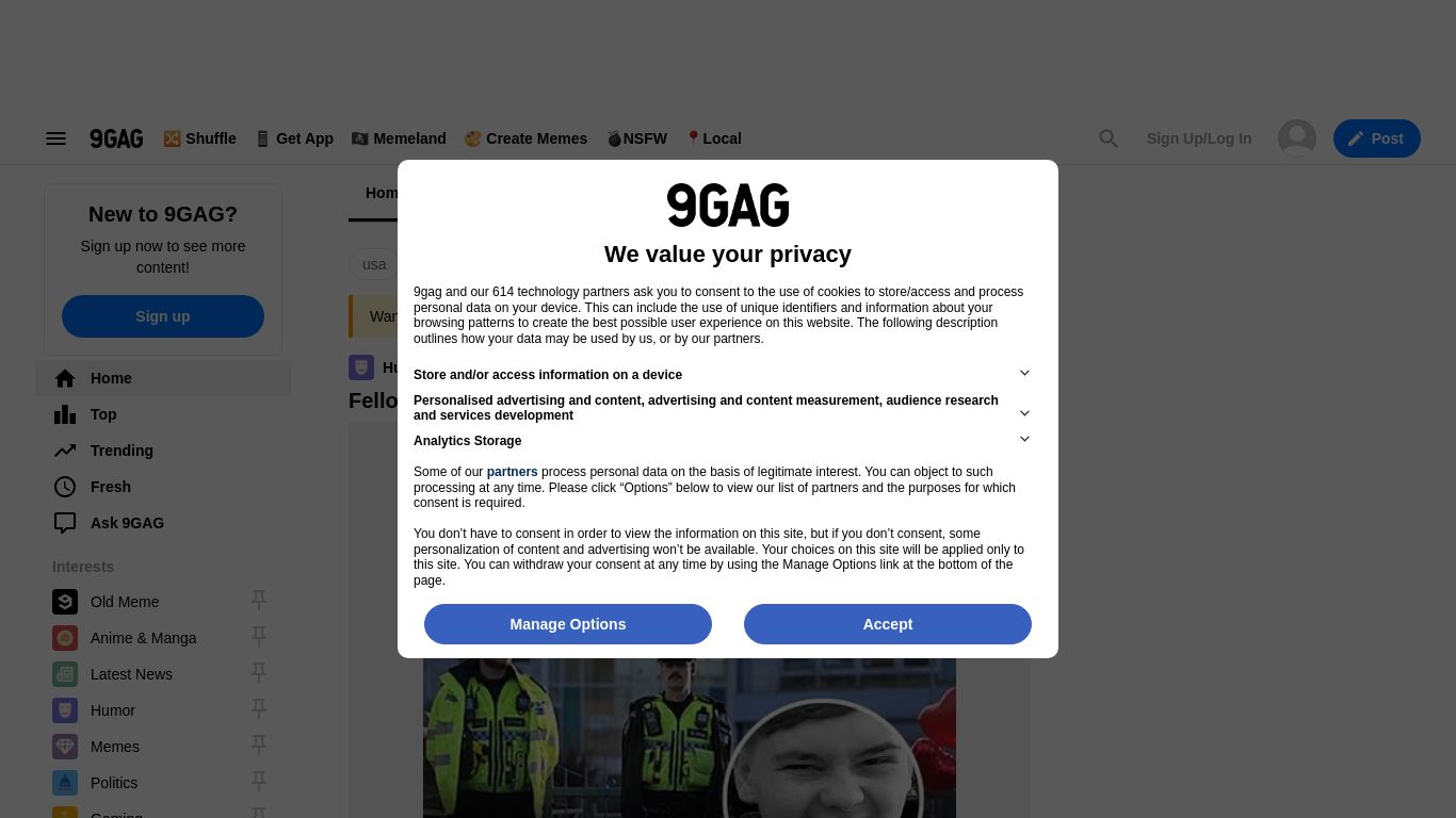 9gag.com website homepage - live status check by WebsiteDown.xyz