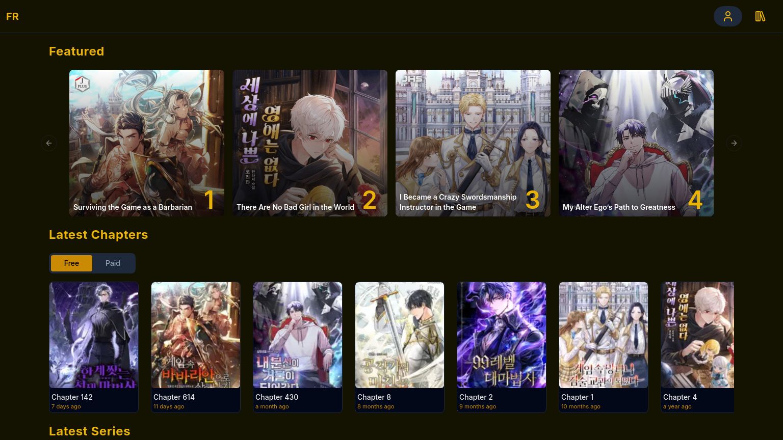 Fictionread.xyz website homepage - live status check by WebsiteDown.xyz