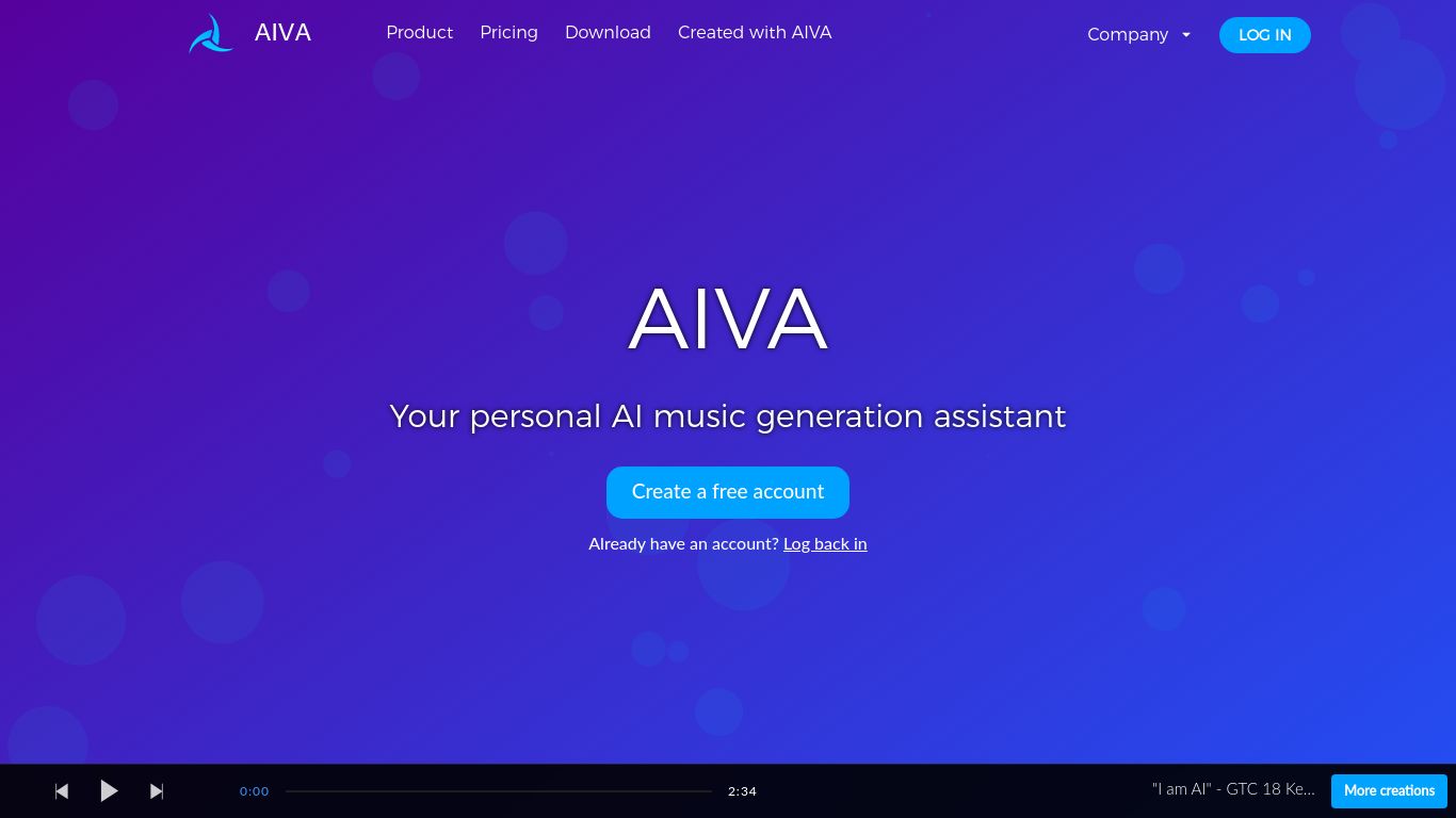 aiva.ai website homepage - live status check by WebsiteDown.xyz