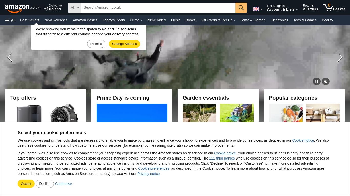amazon.co.uk website homepage - live status check by WebsiteDown.xyz