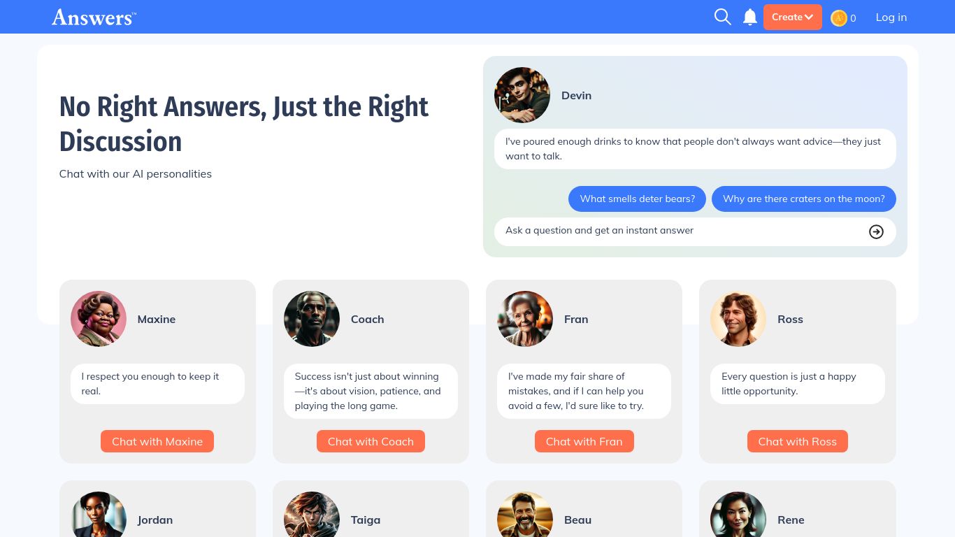 answers.com website homepage - live status check by WebsiteDown.xyz
