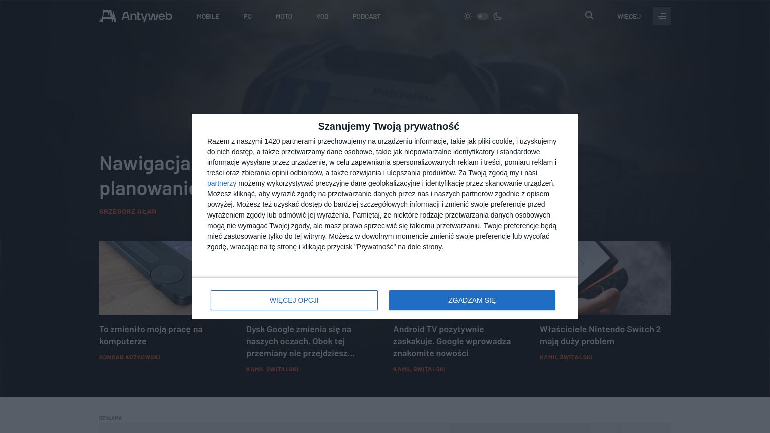 antyweb.pl website homepage - live status check by WebsiteDown.xyz