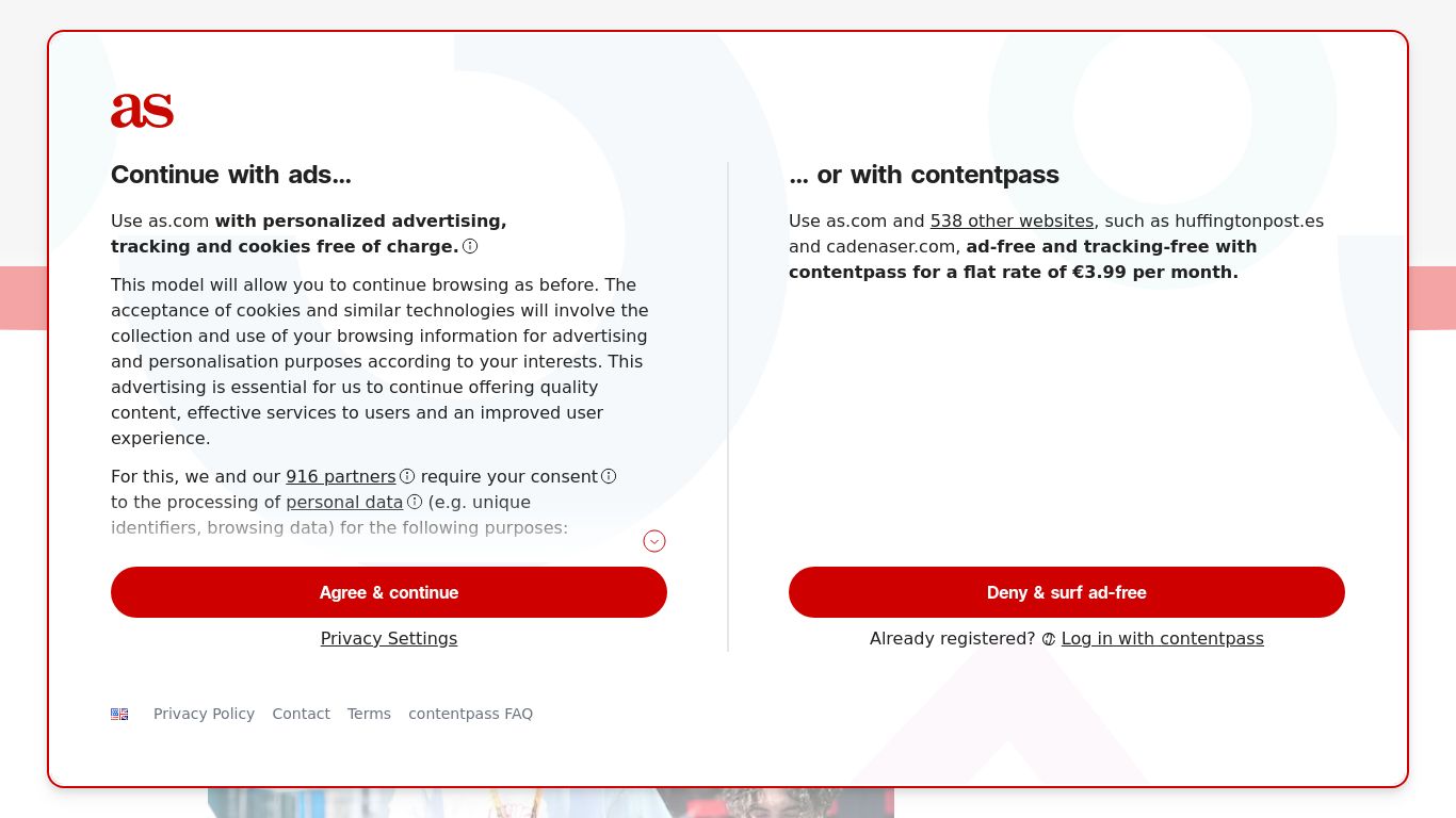 as.com website homepage - live status check by WebsiteDown.xyz