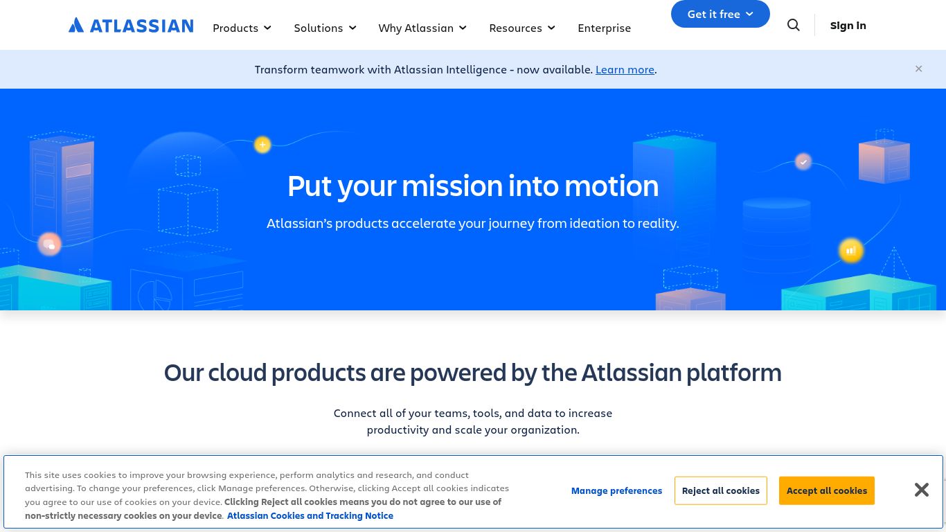 atlassian.net website homepage - live status check by WebsiteDown.xyz