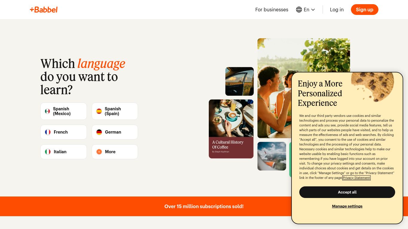 babbel.com website homepage - live status check by WebsiteDown.xyz