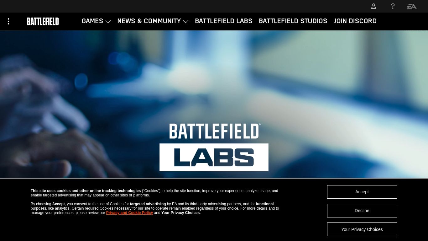 battlefield.com website homepage - live status check by WebsiteDown.xyz