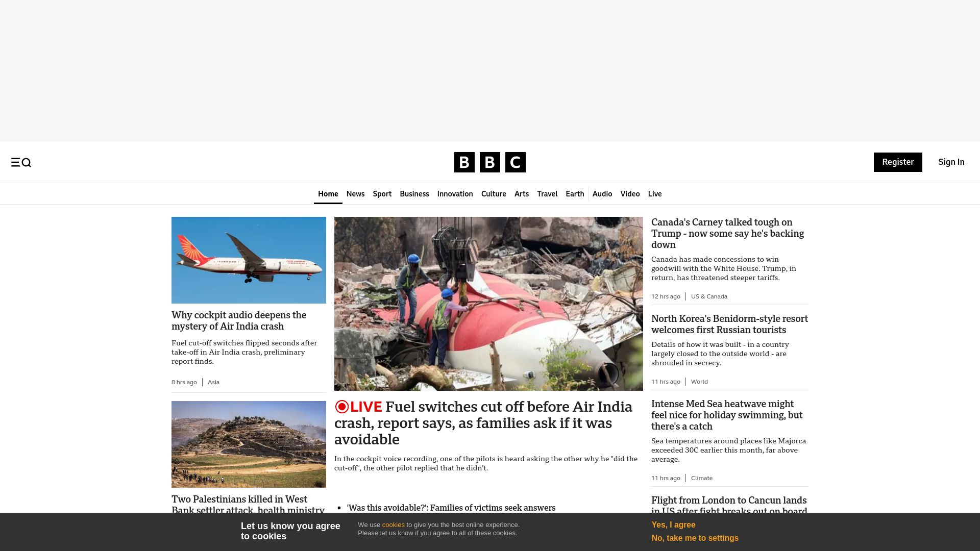 bbc.co.uk website homepage - live status check by WebsiteDown.xyz
