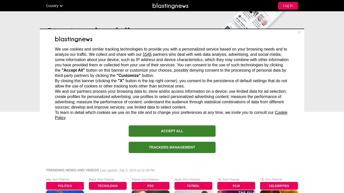 blastingnews.com website homepage - live status check by WebsiteDown.xyz