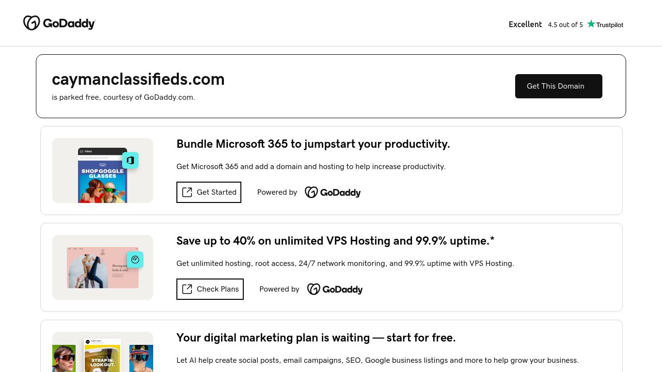 caymanclassifieds.com website homepage - live status check by WebsiteDown.xyz