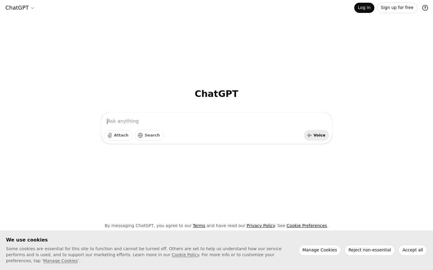 chatgpt.com website homepage - live status check by WebsiteDown.xyz