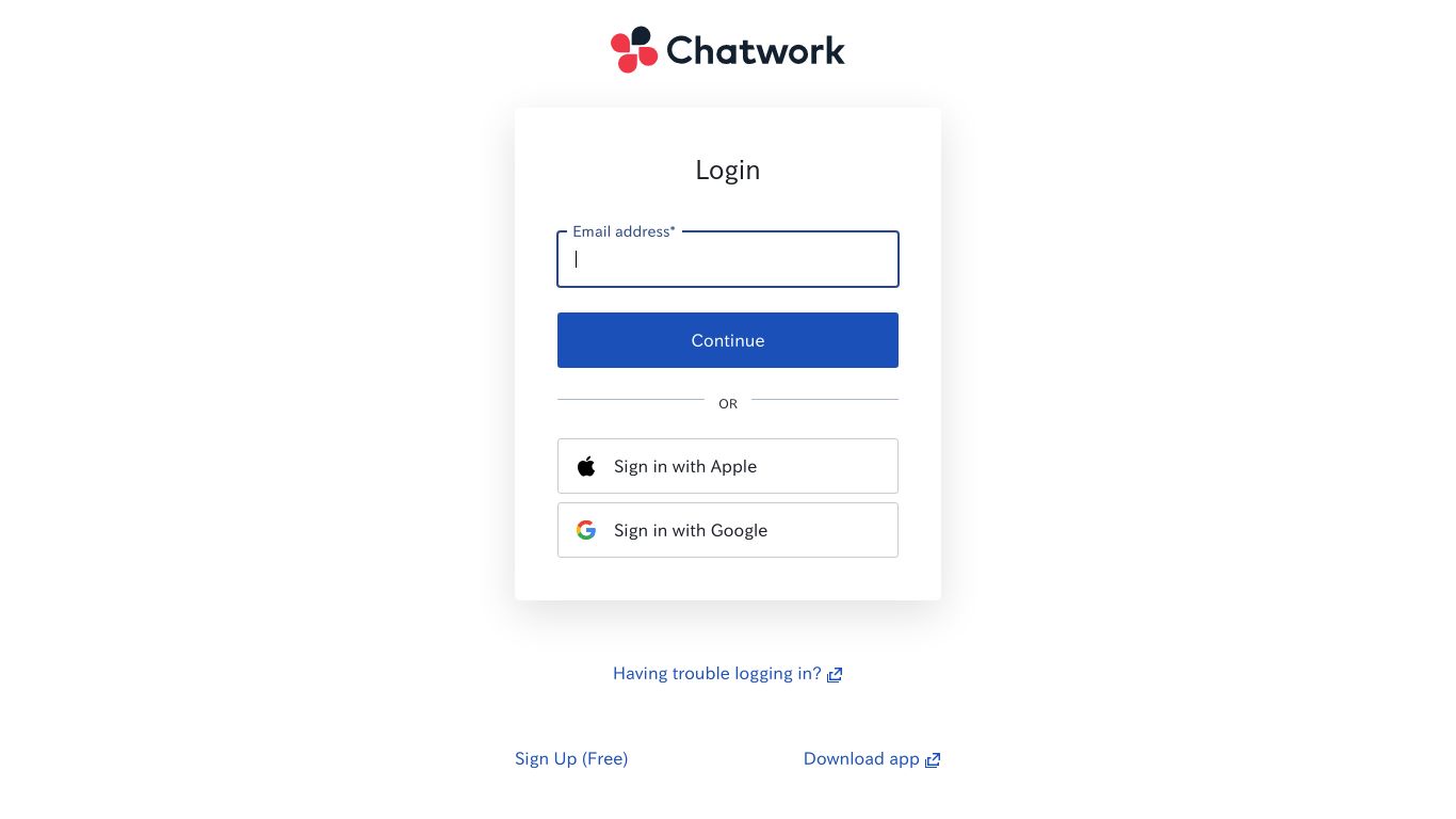 chatwork.com website homepage - live status check by WebsiteDown.xyz
