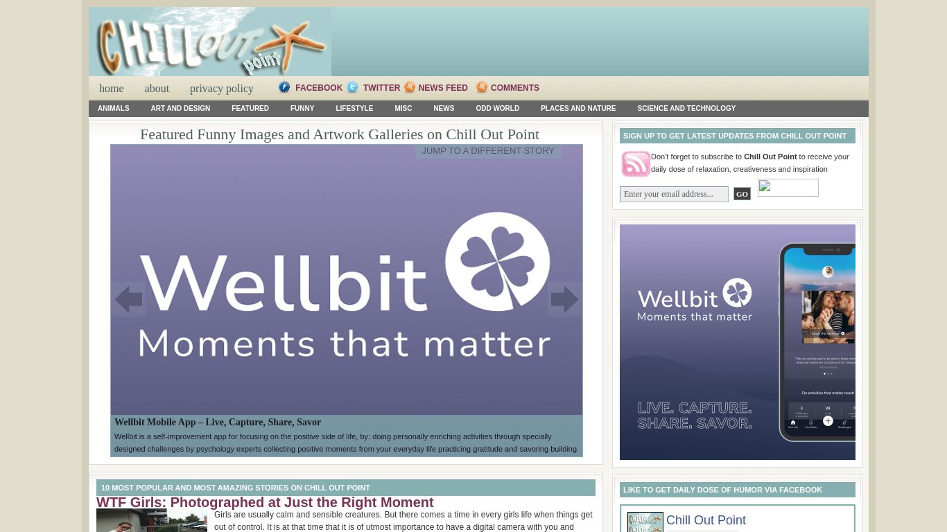 chilloutpoint.com website homepage - live status check by WebsiteDown.xyz