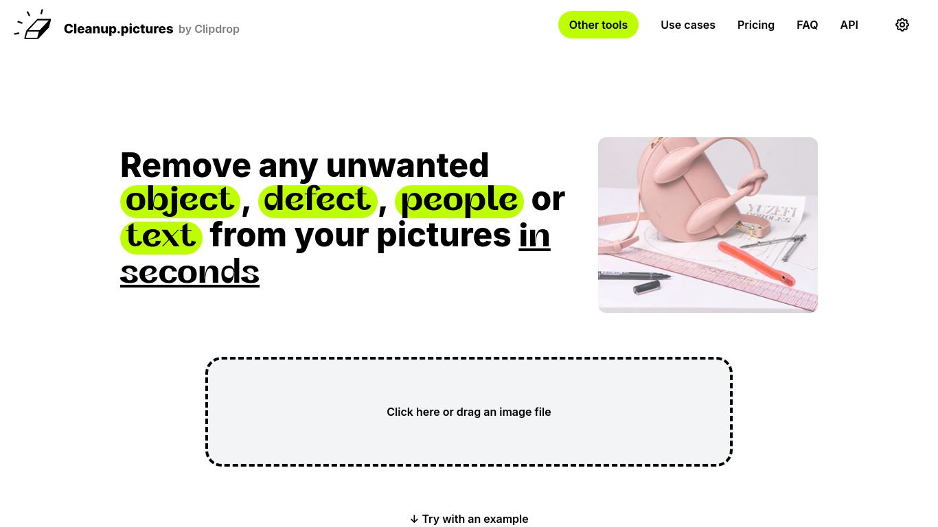 cleanup.pictures website homepage - live status check by WebsiteDown.xyz