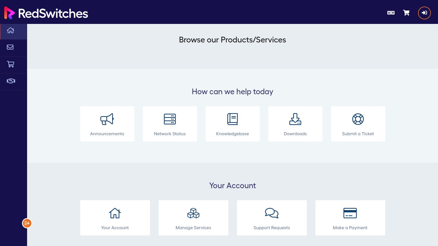 dedicated.redswitches.com website homepage - live status check by WebsiteDown.xyz