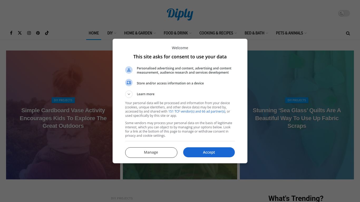 diply.com website homepage - live status check by WebsiteDown.xyz
