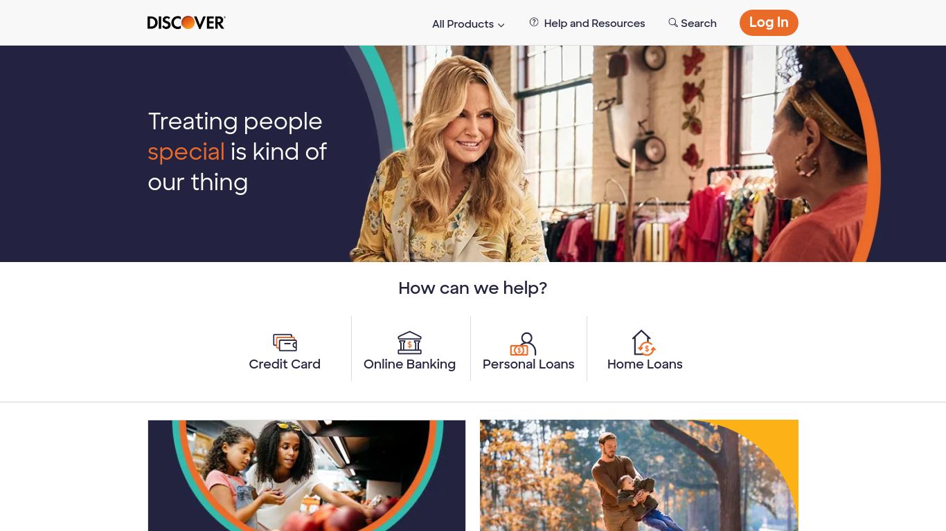 discover.com website homepage - live status check by WebsiteDown.xyz