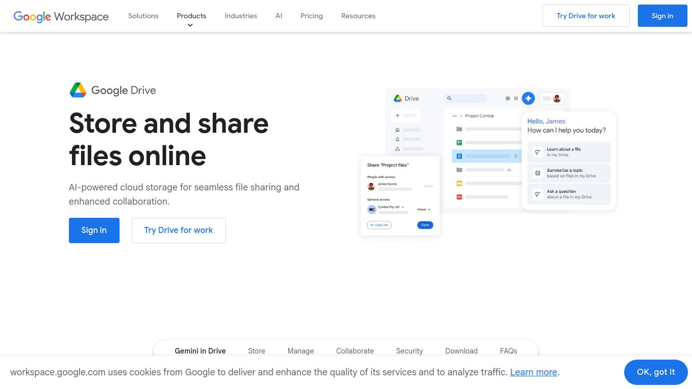 drive.google.com website homepage - live status check by WebsiteDown.xyz