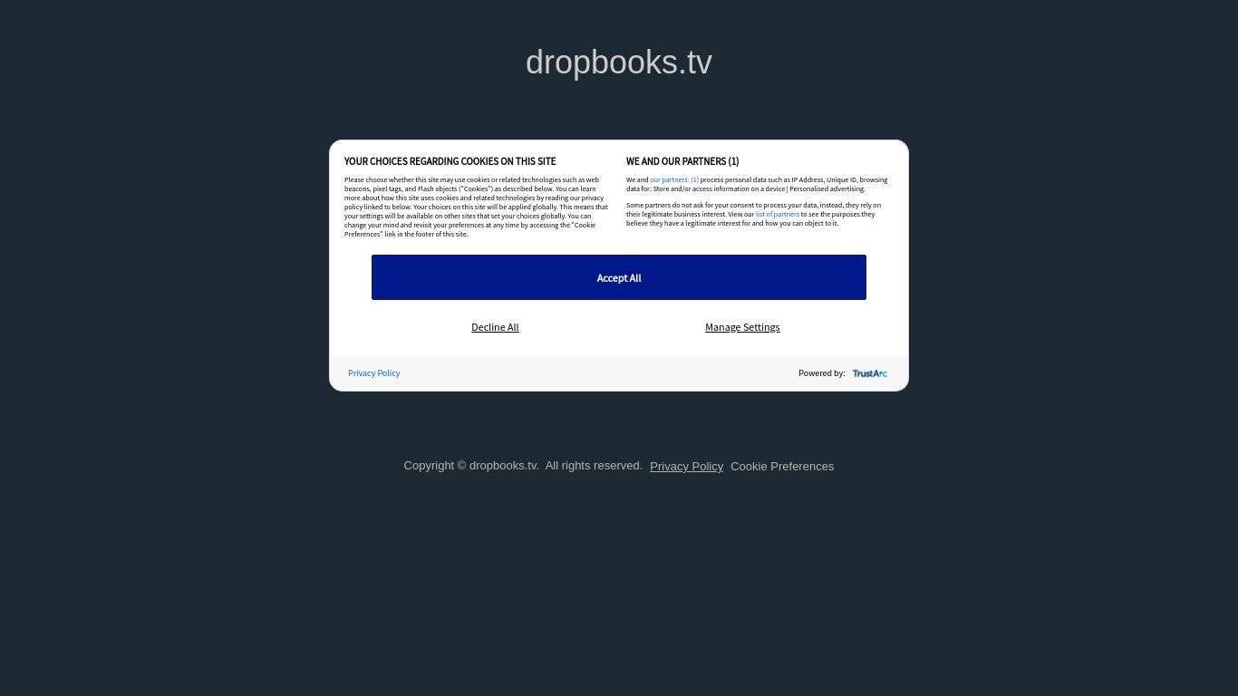 dropbooks.tv website homepage - live status check by WebsiteDown.xyz