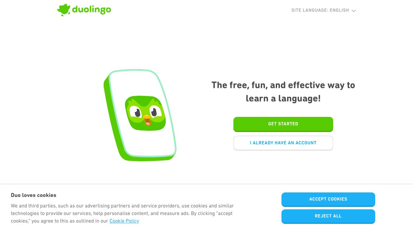 duolingo.com website homepage - live status check by WebsiteDown.xyz