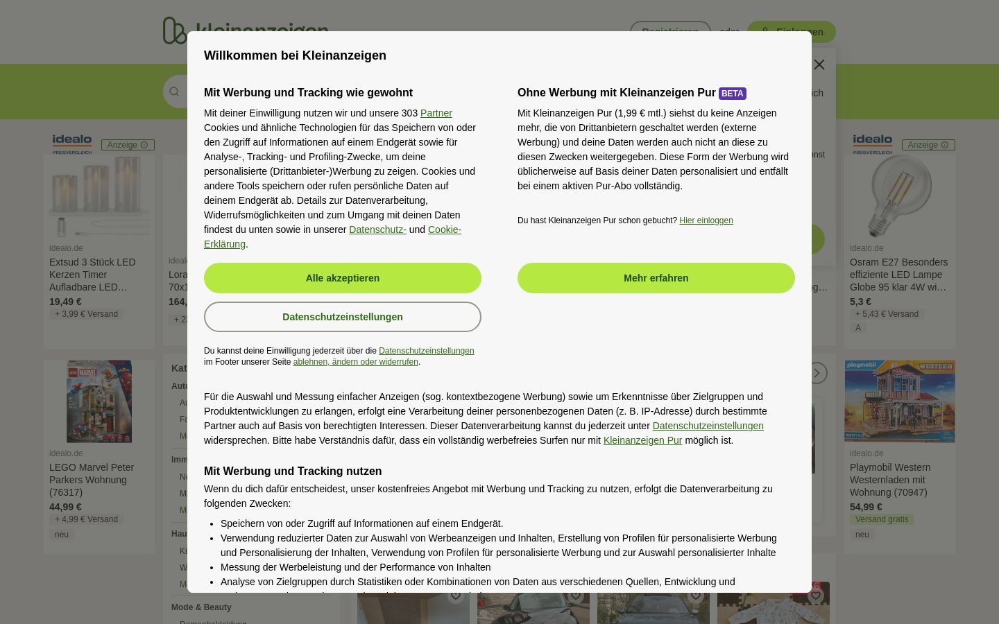 ebay.kleinanzeigen.de website homepage - live status check by WebsiteDown.xyz