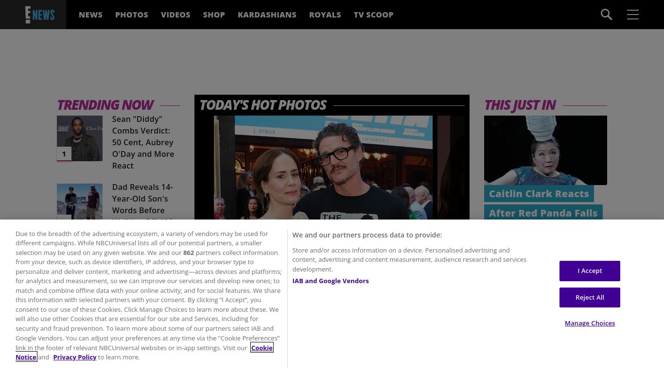 eonline.com website homepage - live status check by WebsiteDown.xyz
