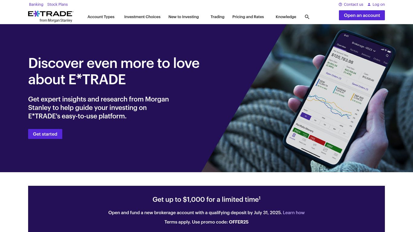 etrade.com website homepage - live status check by WebsiteDown.xyz