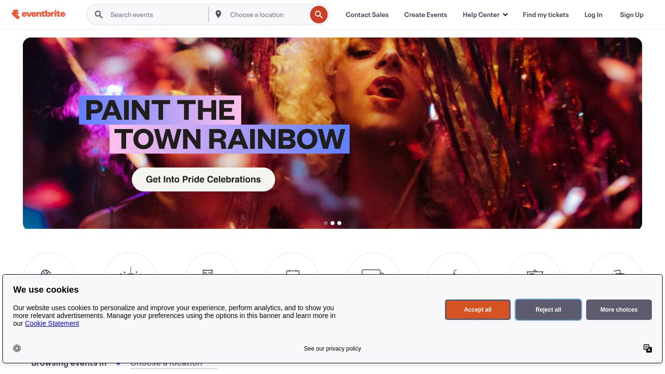 eventbrite.com website homepage - live status check by WebsiteDown.xyz