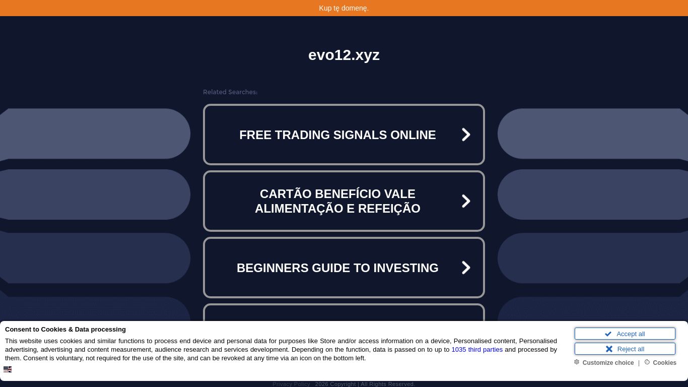 evo12.xyz website homepage - live status check by WebsiteDown.xyz