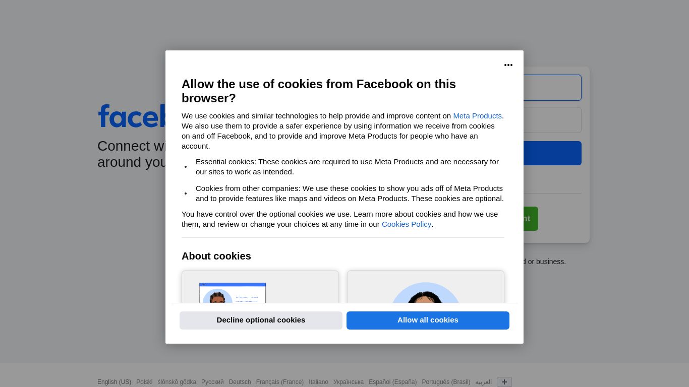 fb.com website homepage - live status check by WebsiteDown.xyz