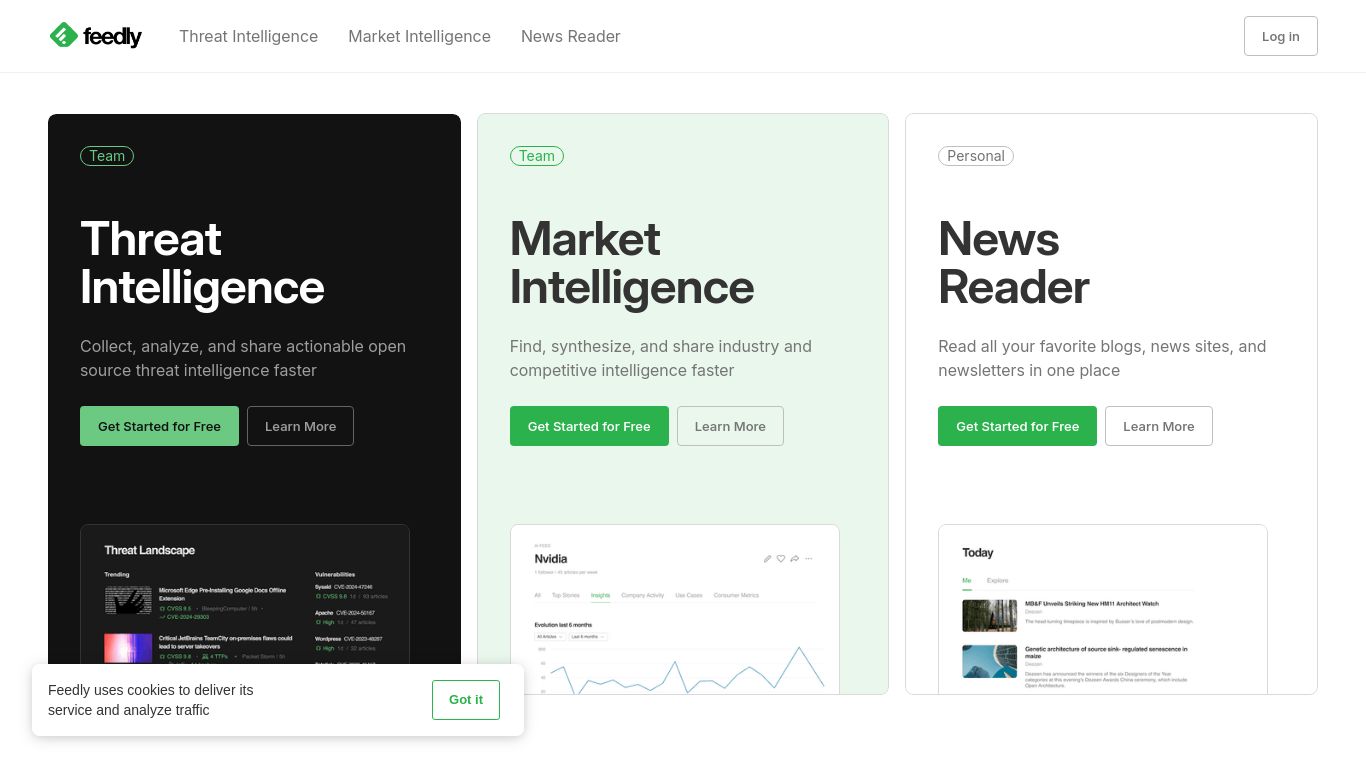 feedly.com website homepage - live status check by WebsiteDown.xyz