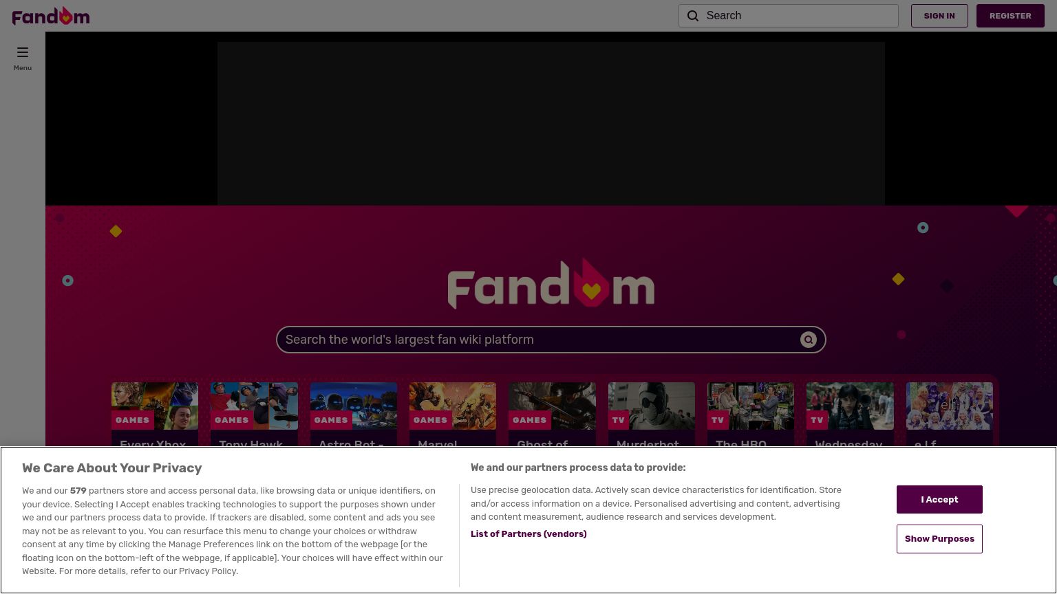 gamepedia.com website homepage - live status check by WebsiteDown.xyz