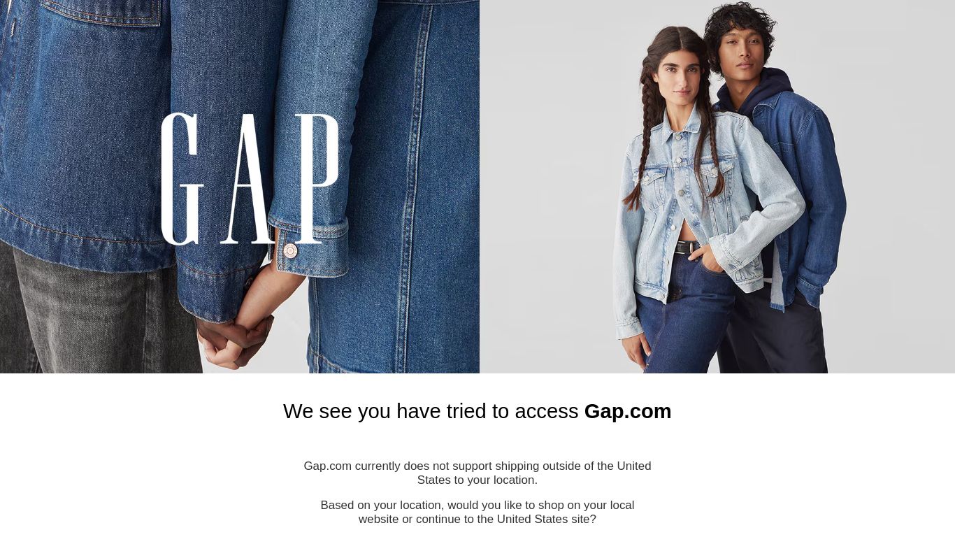 gap.com website homepage - live status check by WebsiteDown.xyz