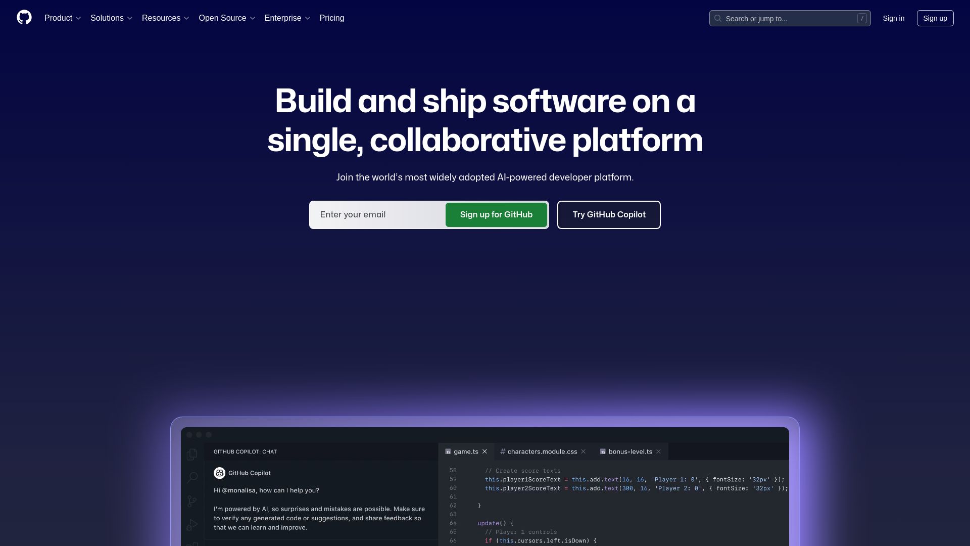 github.com website homepage - live status check by WebsiteDown.xyz