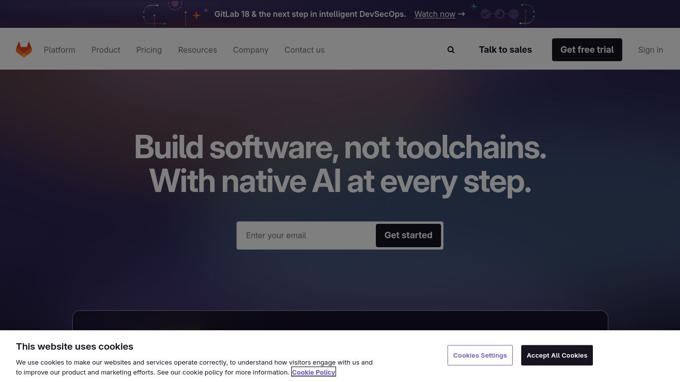gitlab.com website homepage - live status check by WebsiteDown.xyz