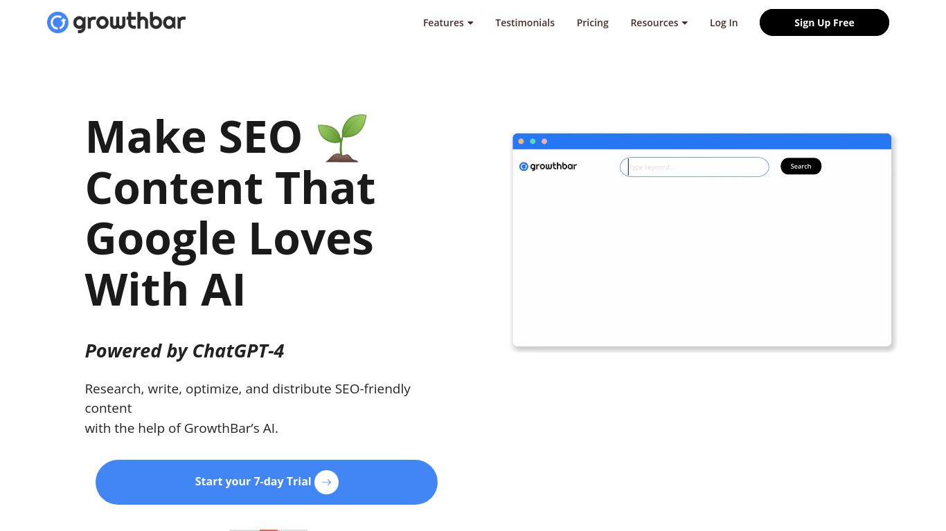 growthbarseo.com website homepage - live status check by WebsiteDown.xyz