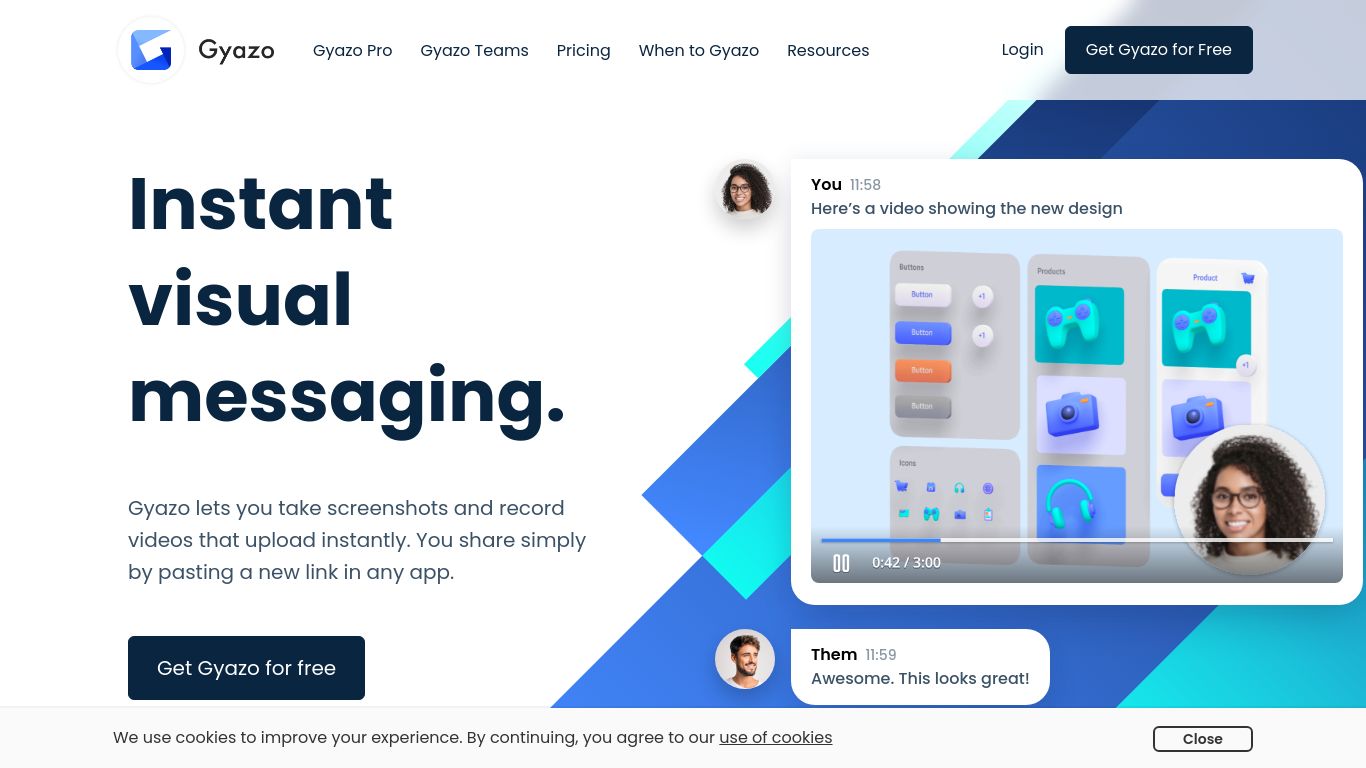 gyazo.com website homepage - live status check by WebsiteDown.xyz