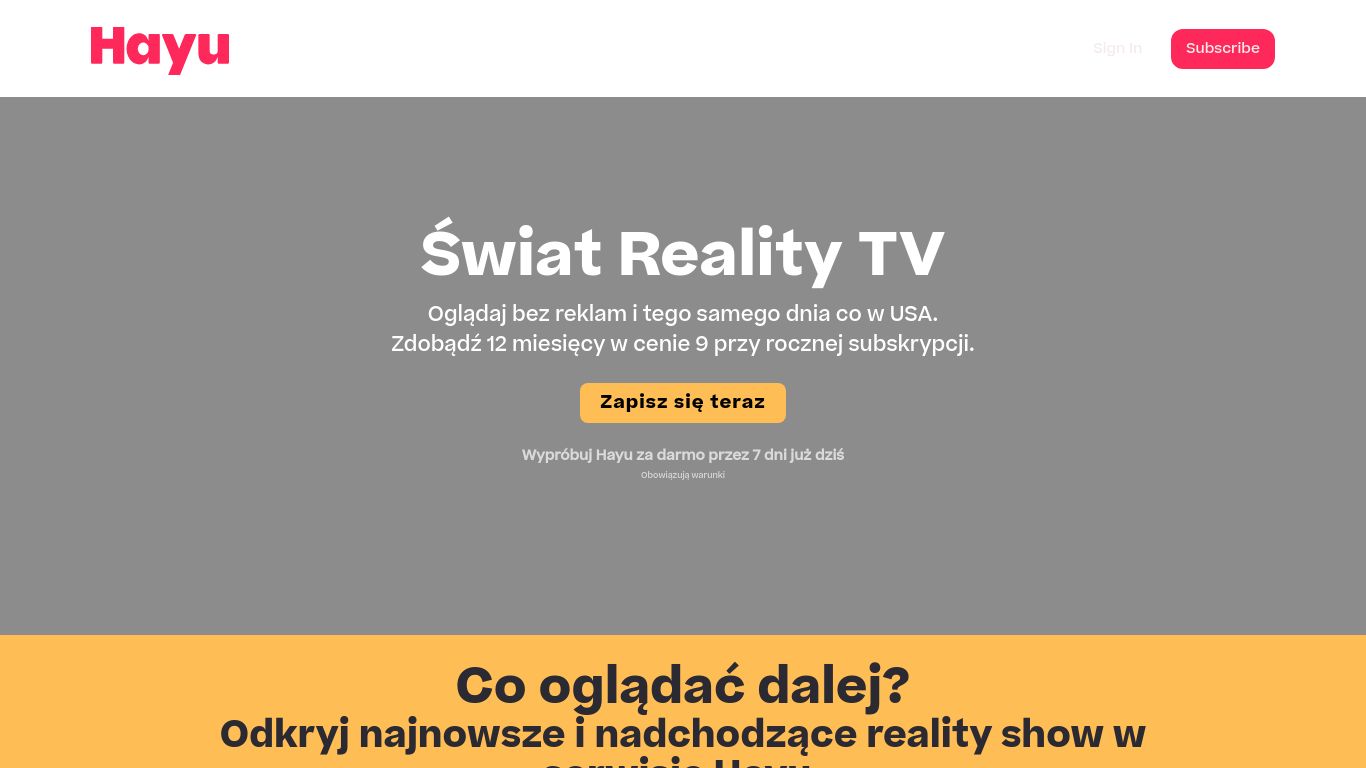 hayu.com website homepage - live status check by WebsiteDown.xyz