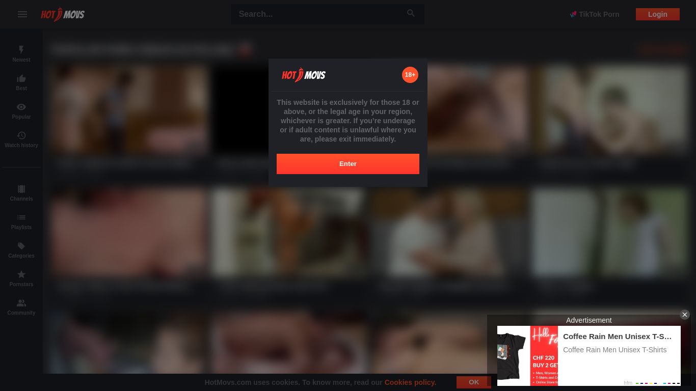 hotmovs.com website homepage - live status check by WebsiteDown.xyz