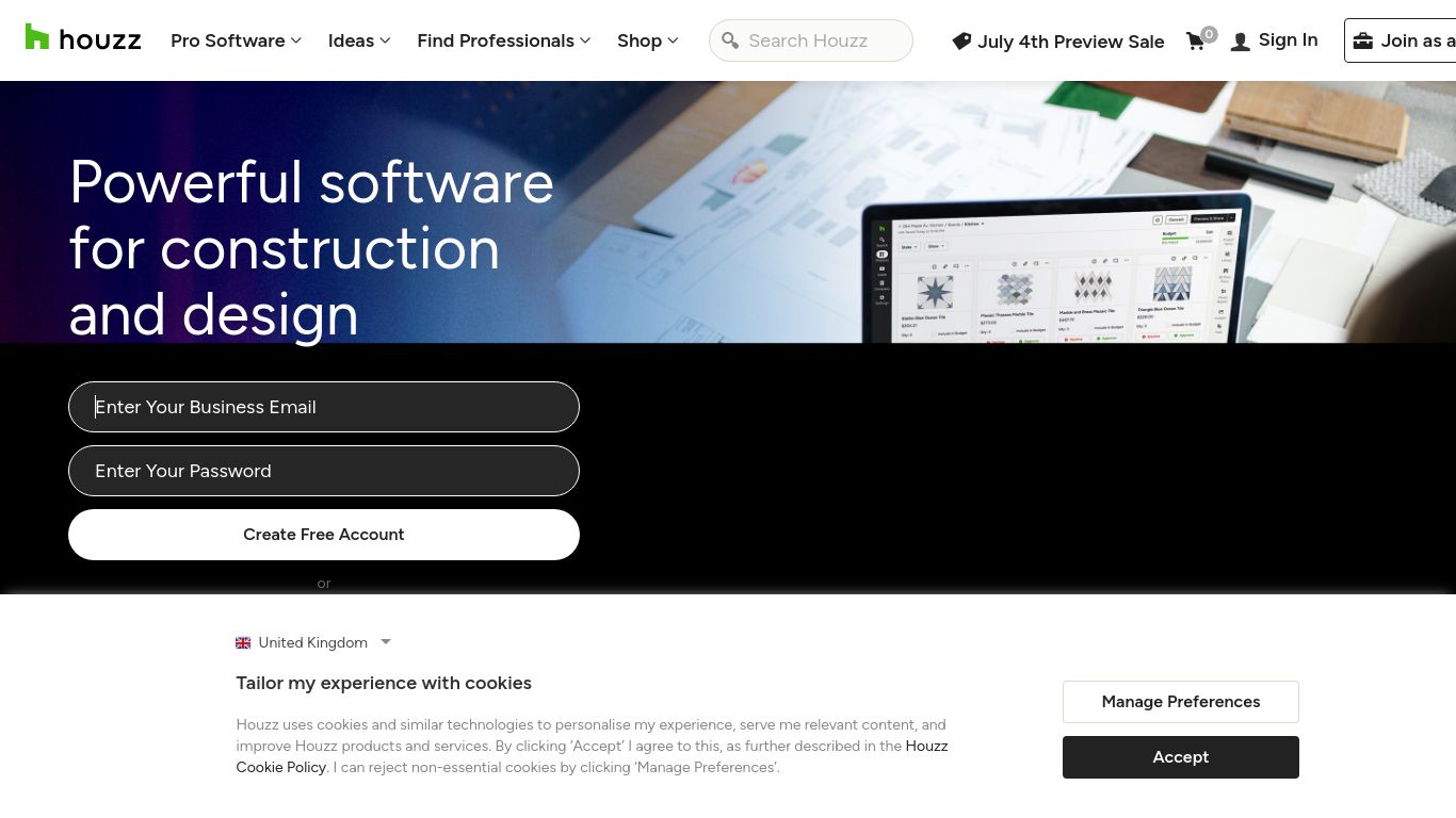 houzz.com website homepage - live status check by WebsiteDown.xyz