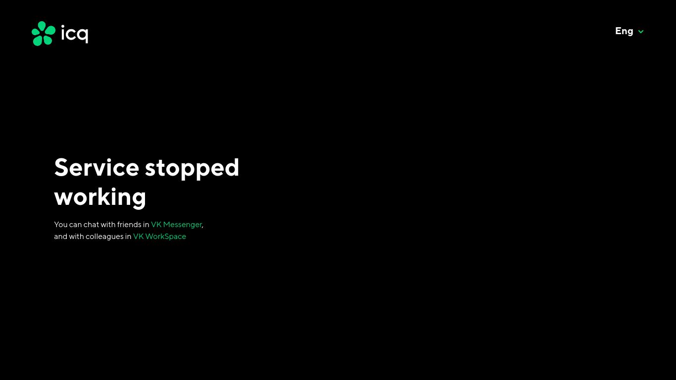 icqchat.com website homepage - live status check by WebsiteDown.xyz