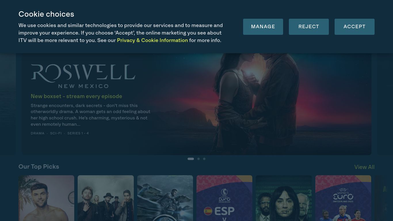 itv.com website homepage - live status check by WebsiteDown.xyz