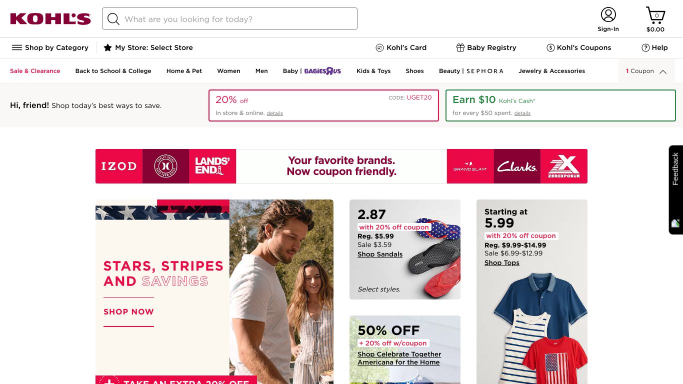 kohls.com website homepage - live status check by WebsiteDown.xyz