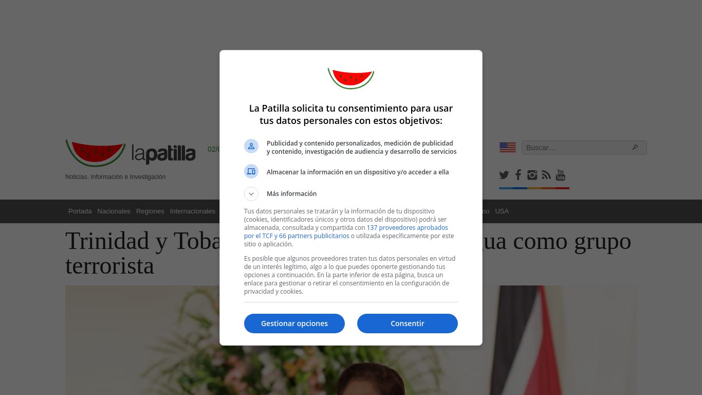 lapatilla.com website homepage - live status check by WebsiteDown.xyz