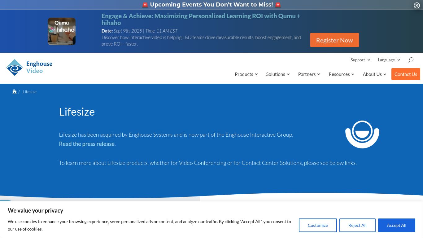 lifesize.com website homepage - live status check by WebsiteDown.xyz