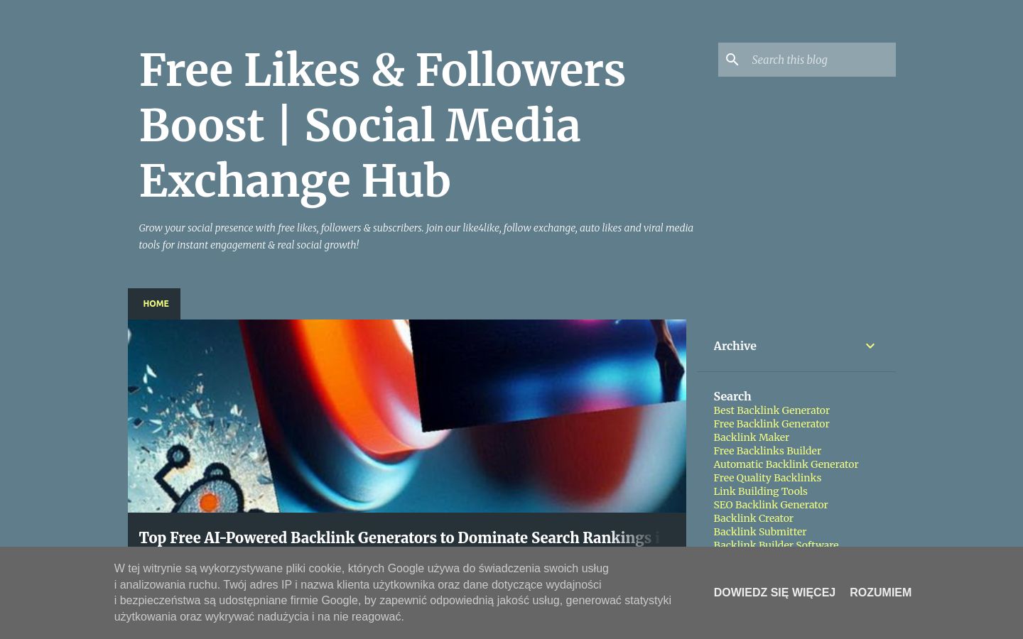 like4likeexchange.blogspot.com website homepage - live status check by WebsiteDown.xyz