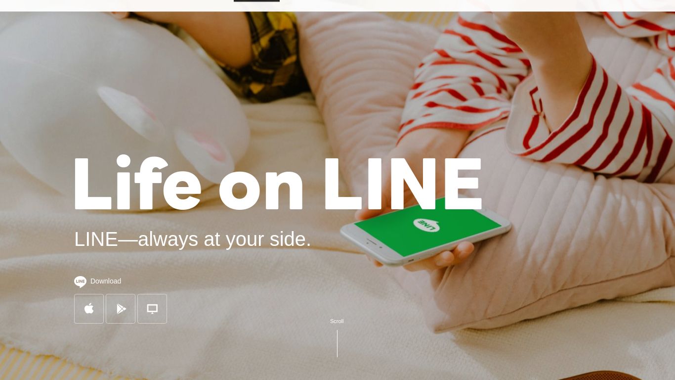 line.me website homepage - live status check by WebsiteDown.xyz
