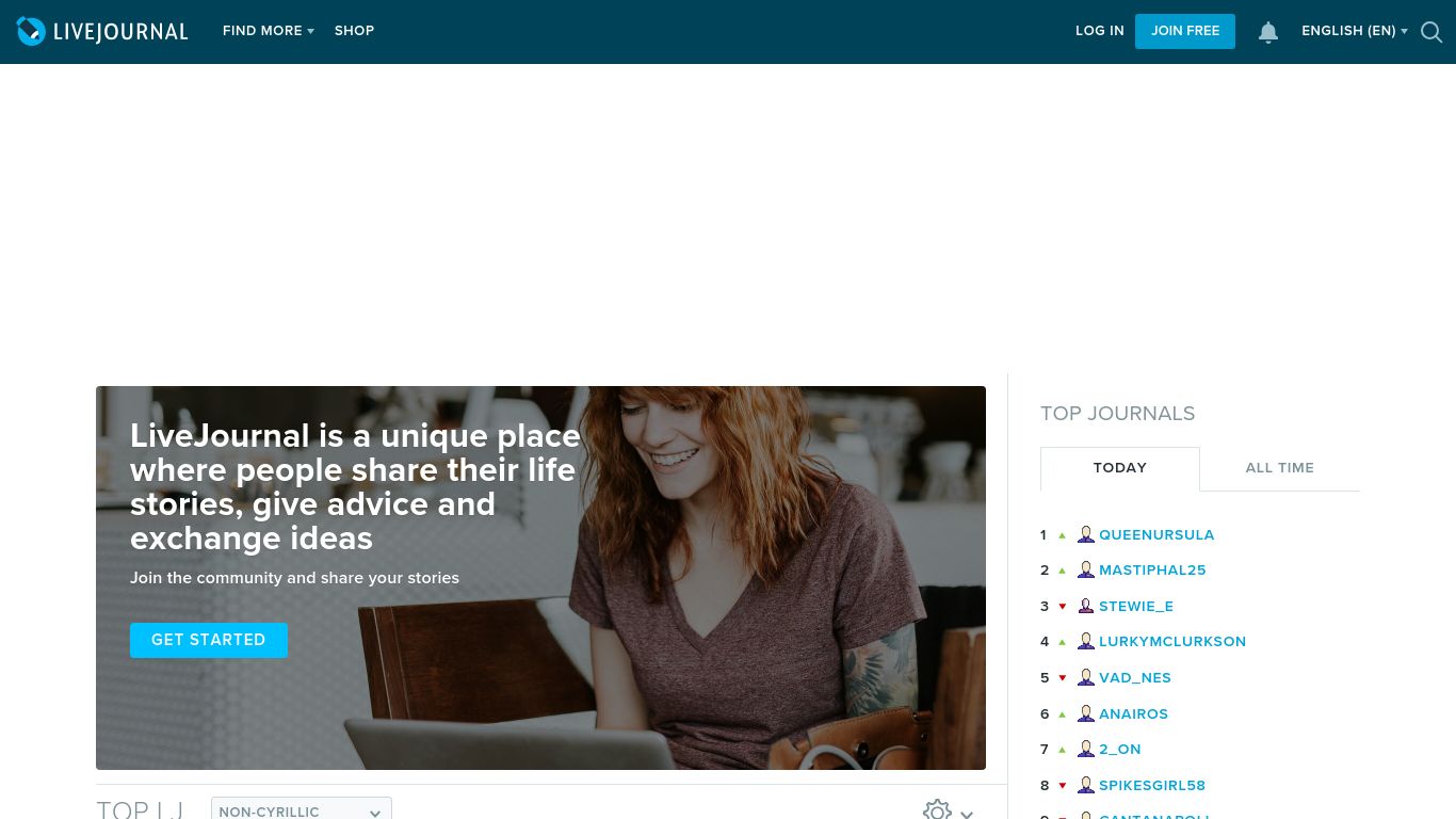 livejournal.com website homepage - live status check by WebsiteDown.xyz