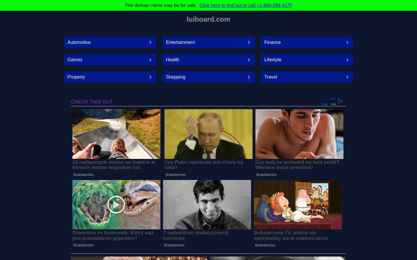 luiboard.com website homepage - live status check by WebsiteDown.xyz