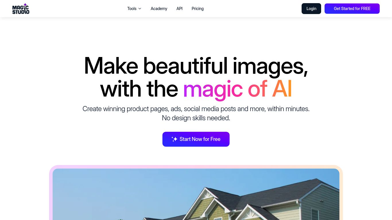 magicstudio.com website homepage - live status check by WebsiteDown.xyz
