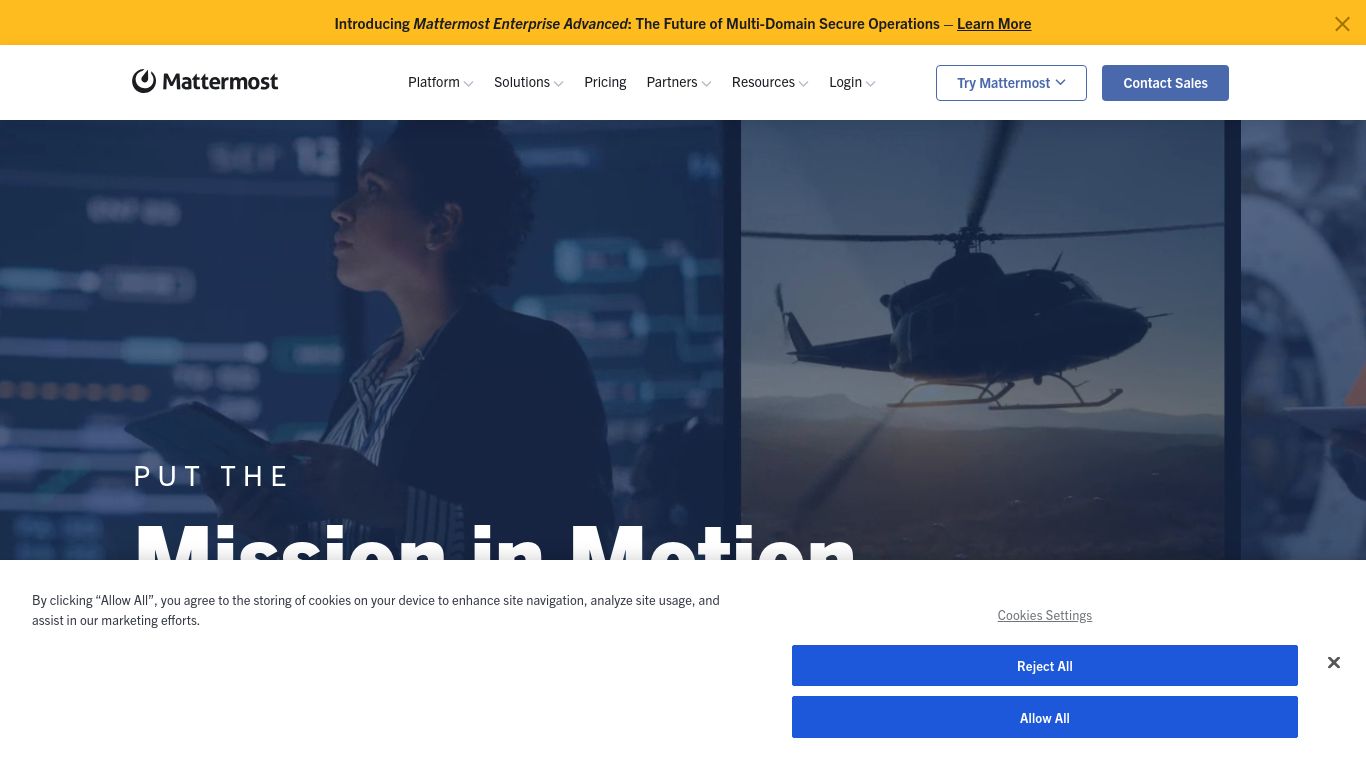 mattermost.com website homepage - live status check by WebsiteDown.xyz